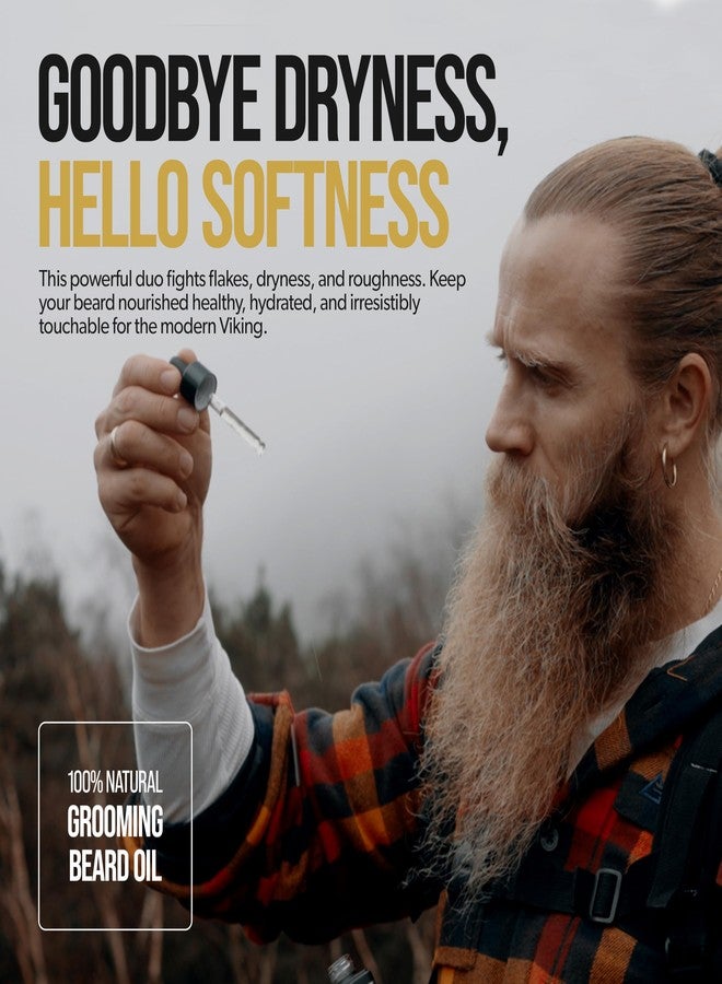 ذا بيرد سترجل مجموعة تونيك اللحية + زيت اللحية إكسير - المجموعة الذهبية - زيت للعناية باللحية - ينعم ويرطب ويقوي نمو اللحية - عبوة من قطعتين، بوابات فالهالا - Image 5